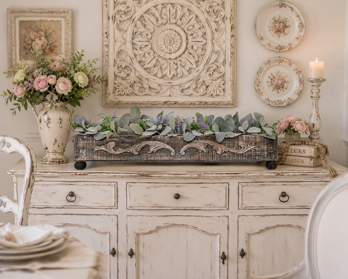 Shabby Chic Boho Table Riser | Reclaimed Barnwood Centerpiece