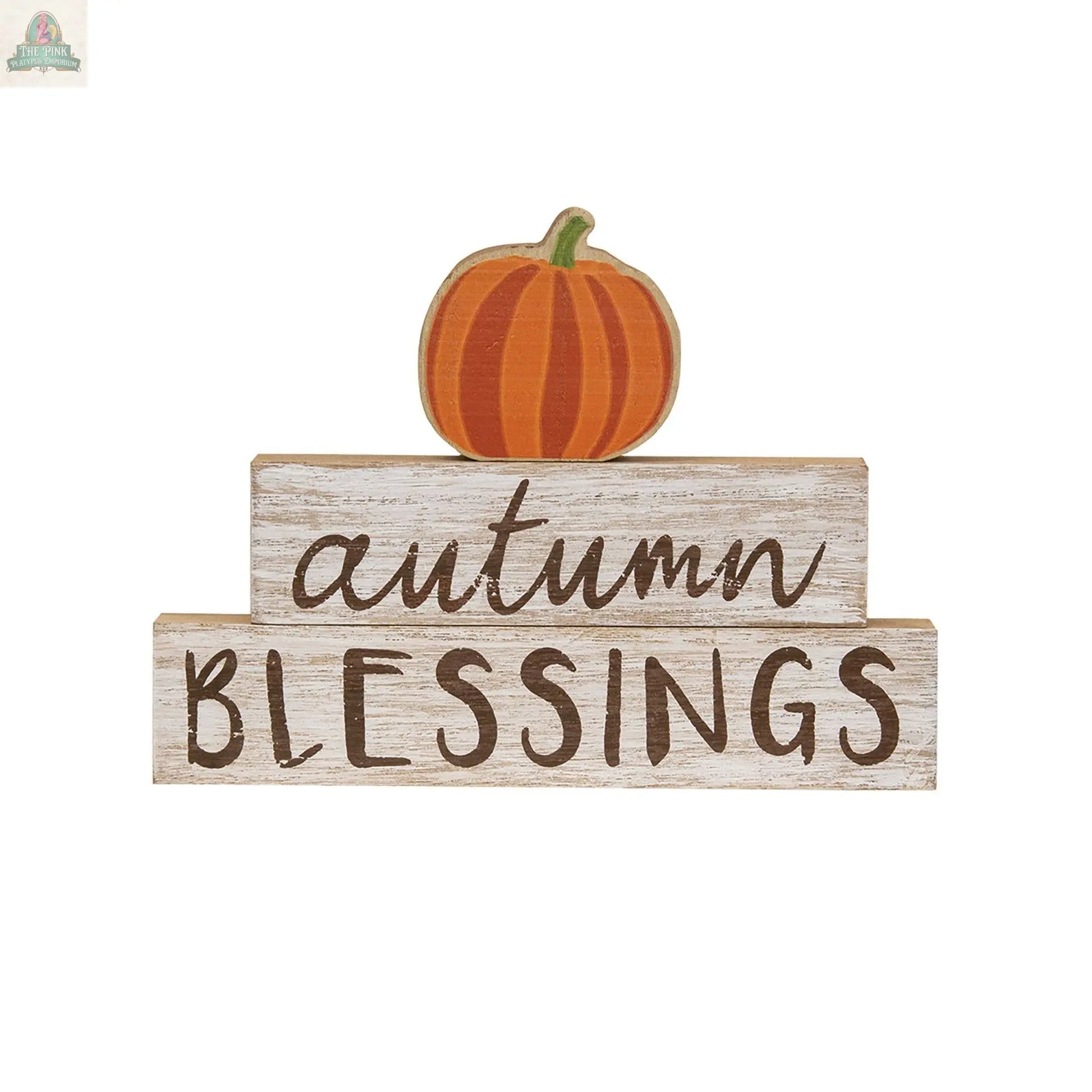 3/Set, Autumn Blessings Pumpkin Stackers Pink Platypus Emporium
