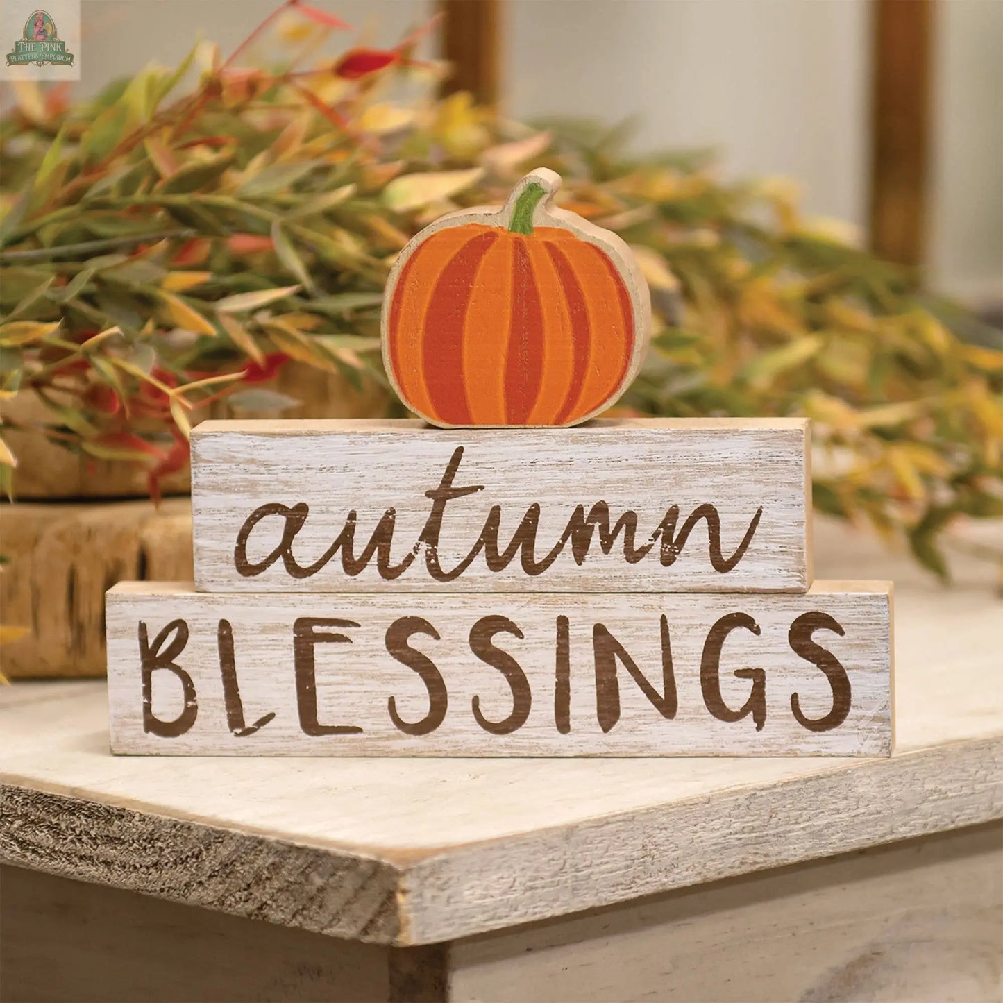 3/Set, Autumn Blessings Pumpkin Stackers Pink Platypus Emporium