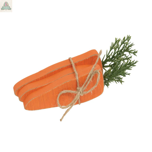 3/Set, Chunky Wooden Carrot Bundle Orange The Hearthside Collection