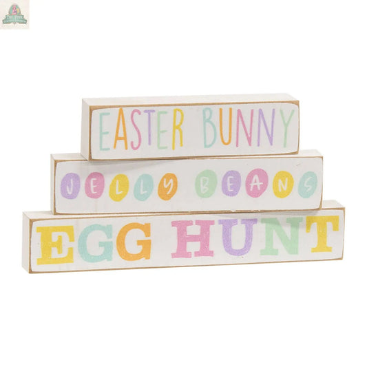 3/Set, Easter Bunny Pastel Block Stackers Col House Designs