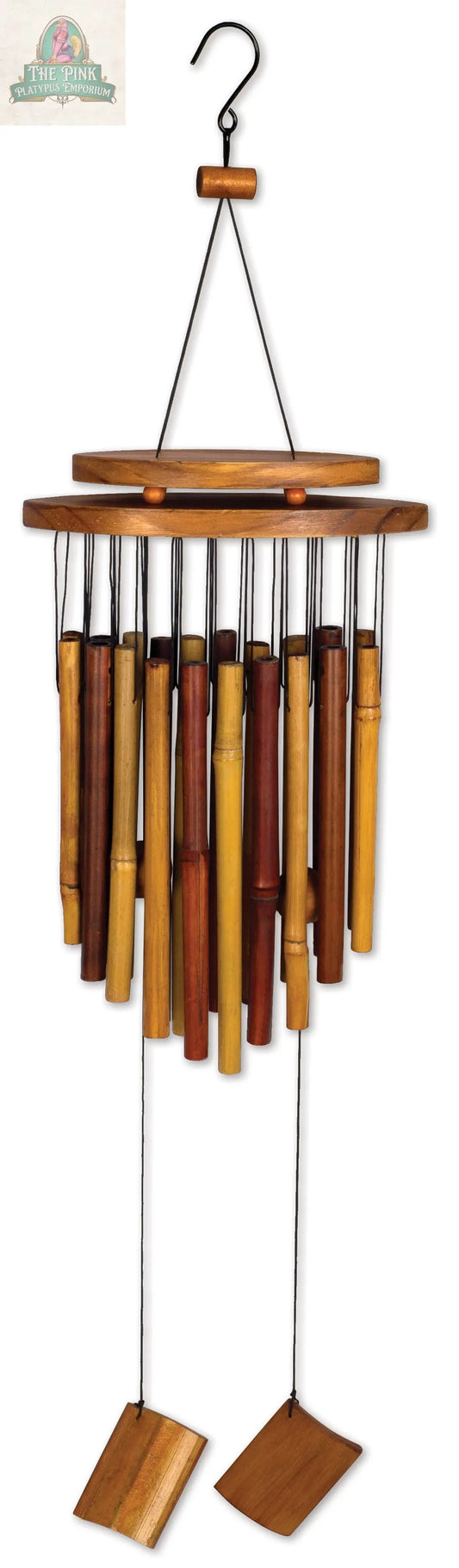 31" Apricot Bamboo Wind Chime Garden Decor - 91941 Pink Platypus Emporium