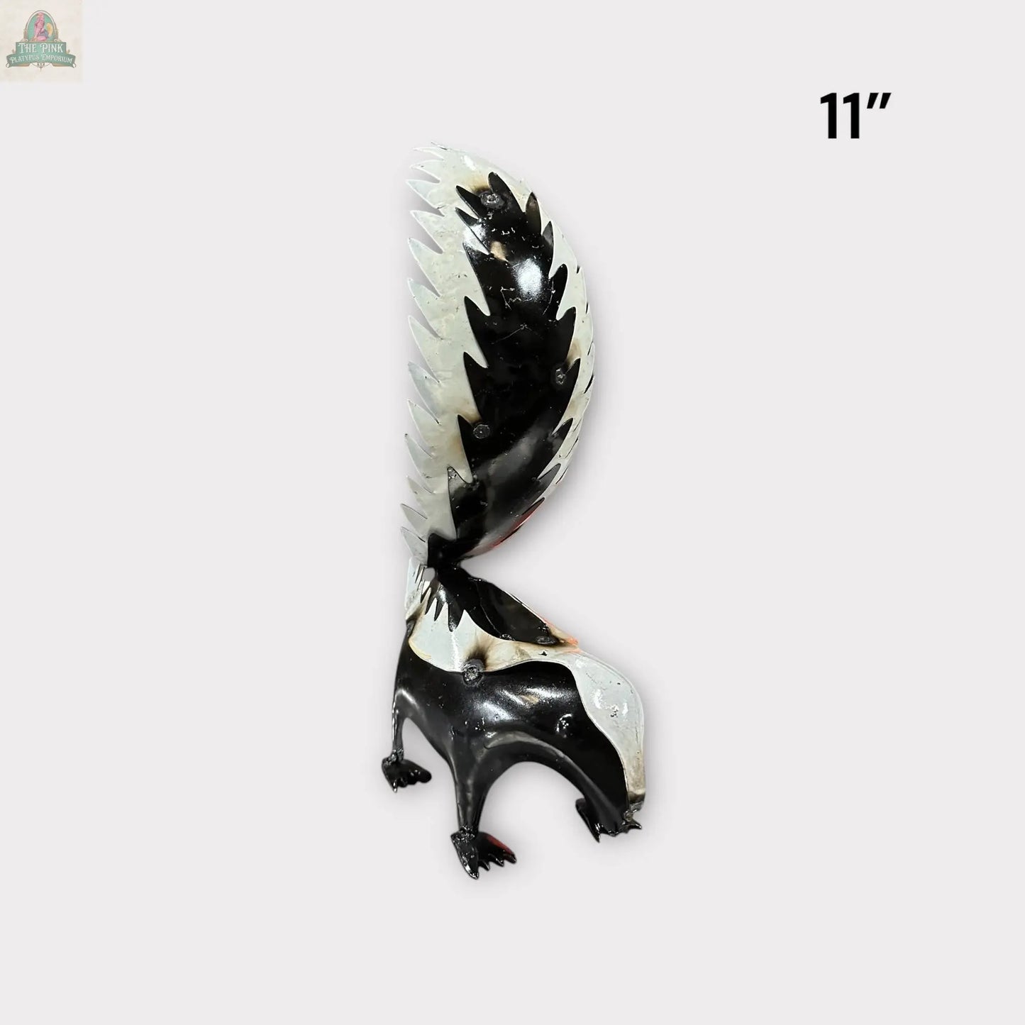 34-320 - Baby Skunk, Metal Yard Decor - H-2 Pink Platypus Emporium
