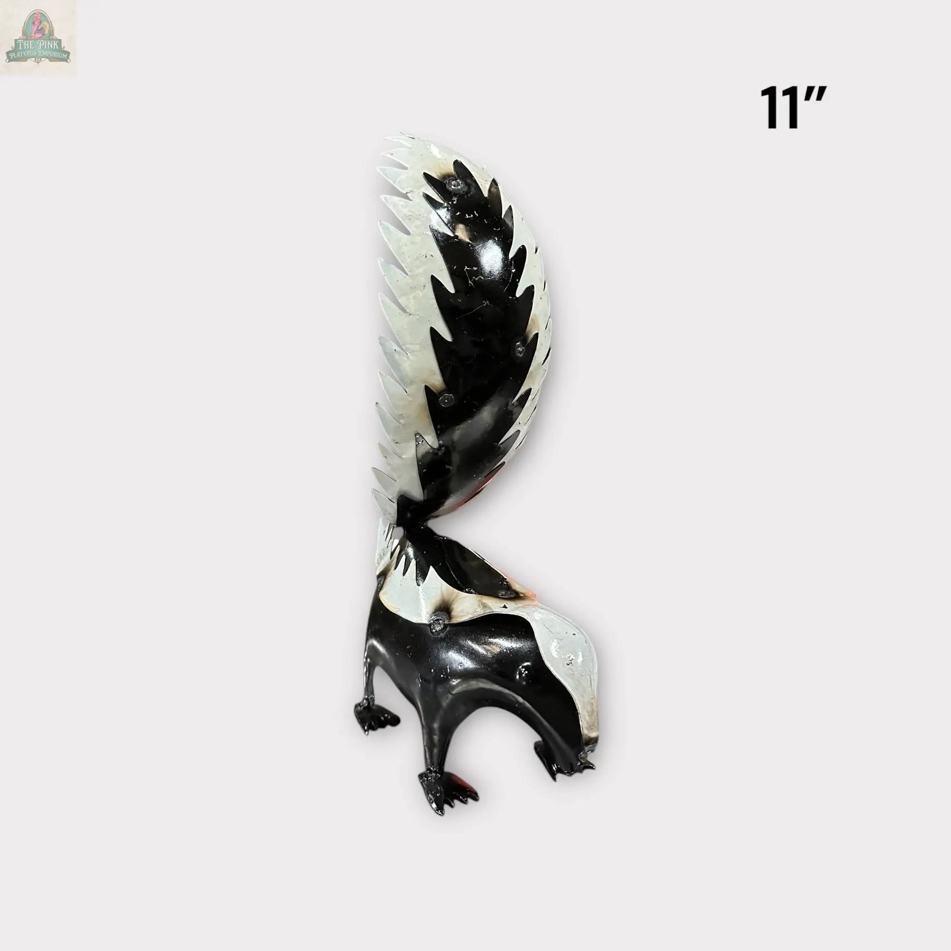 34-320 - Baby Skunk, Metal Yard Decor - H-2 Pink Platypus Emporium