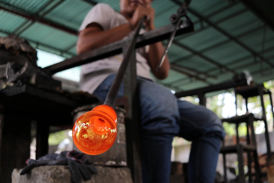 3" Open Mouth Molten Glass Terrarium