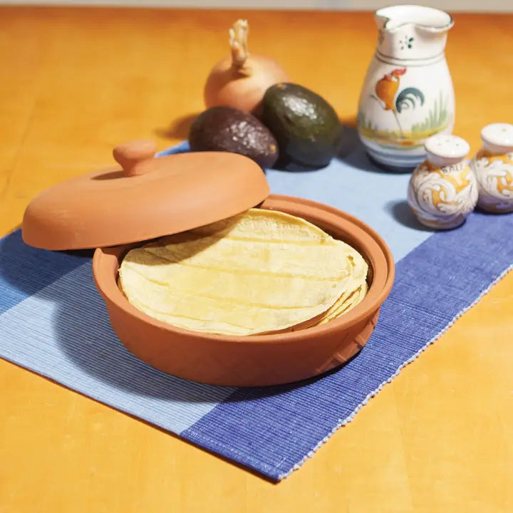 Terra Cotta Tortilla Warmer, 8.5" X 4.25"