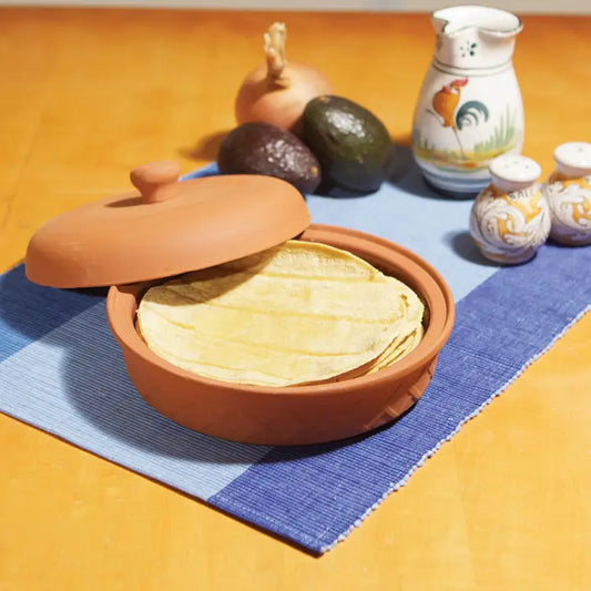 Terra Cotta Tortilla Warmer, 8.5" X 4.25"
