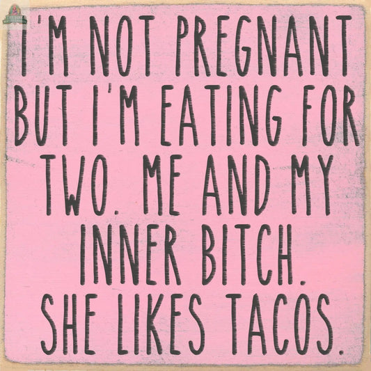 5X5- I'm Not Pregnant Pink Platypus Emporium