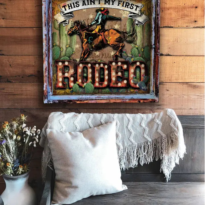 Aint My First Rodeo Western Wall Art – Pink Platypus Emporium