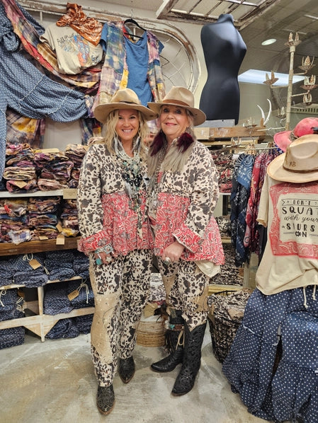 western cow print pants women boutique style
