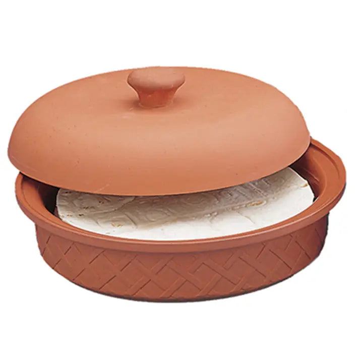 Terra Cotta Tortilla Warmer, 8.5" X 4.25"