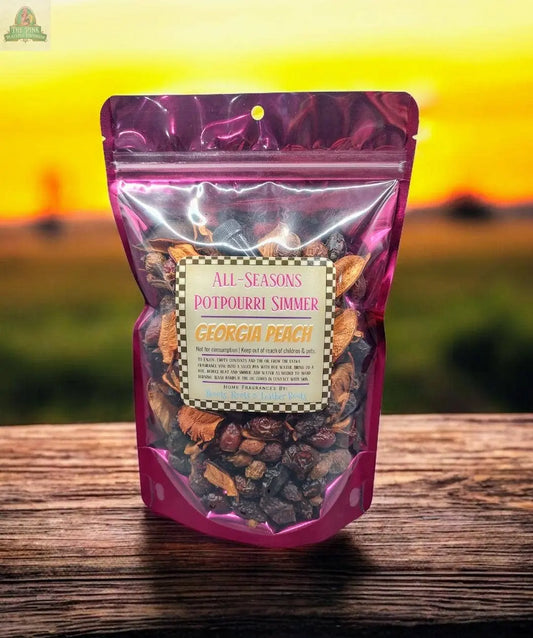 All-Season Simmering Potpourri- Georgia Peach 4 oz. Shoots, Roots & Leather Boots