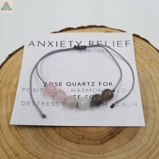 Anxiety Reliet Natural Crystal Bead Bracelet CHAKRA JEWELRY