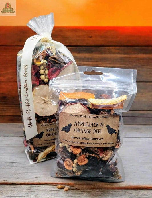 Applejack & Orange Peel Handcrafted Potpourri. : 5 Cups Shoots, Roots & Leather Boots