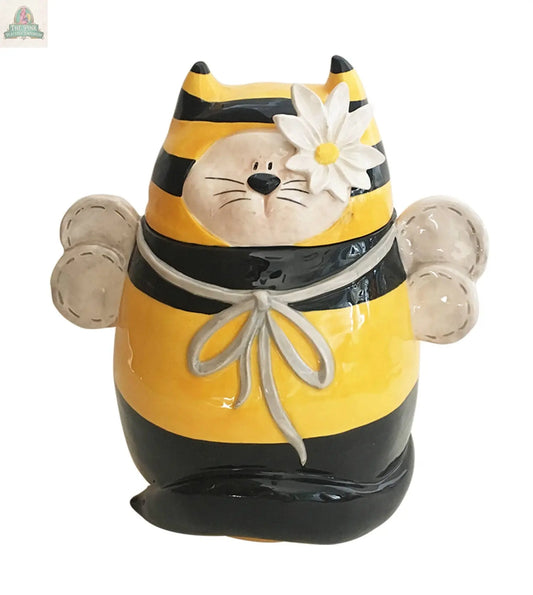 BUMBLE CAT COOKIE JAR Blue Sky Clayworks