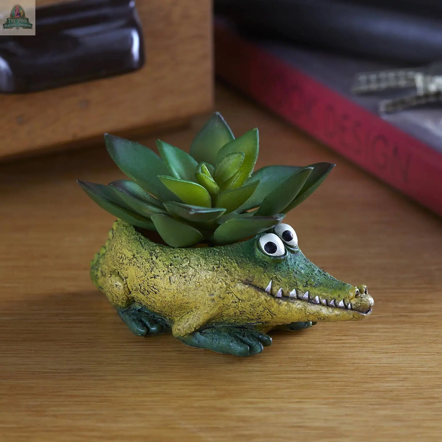 Baby Alligator, 'Kicks' Mini Blobhouse Planter Pink Platypus Emporium