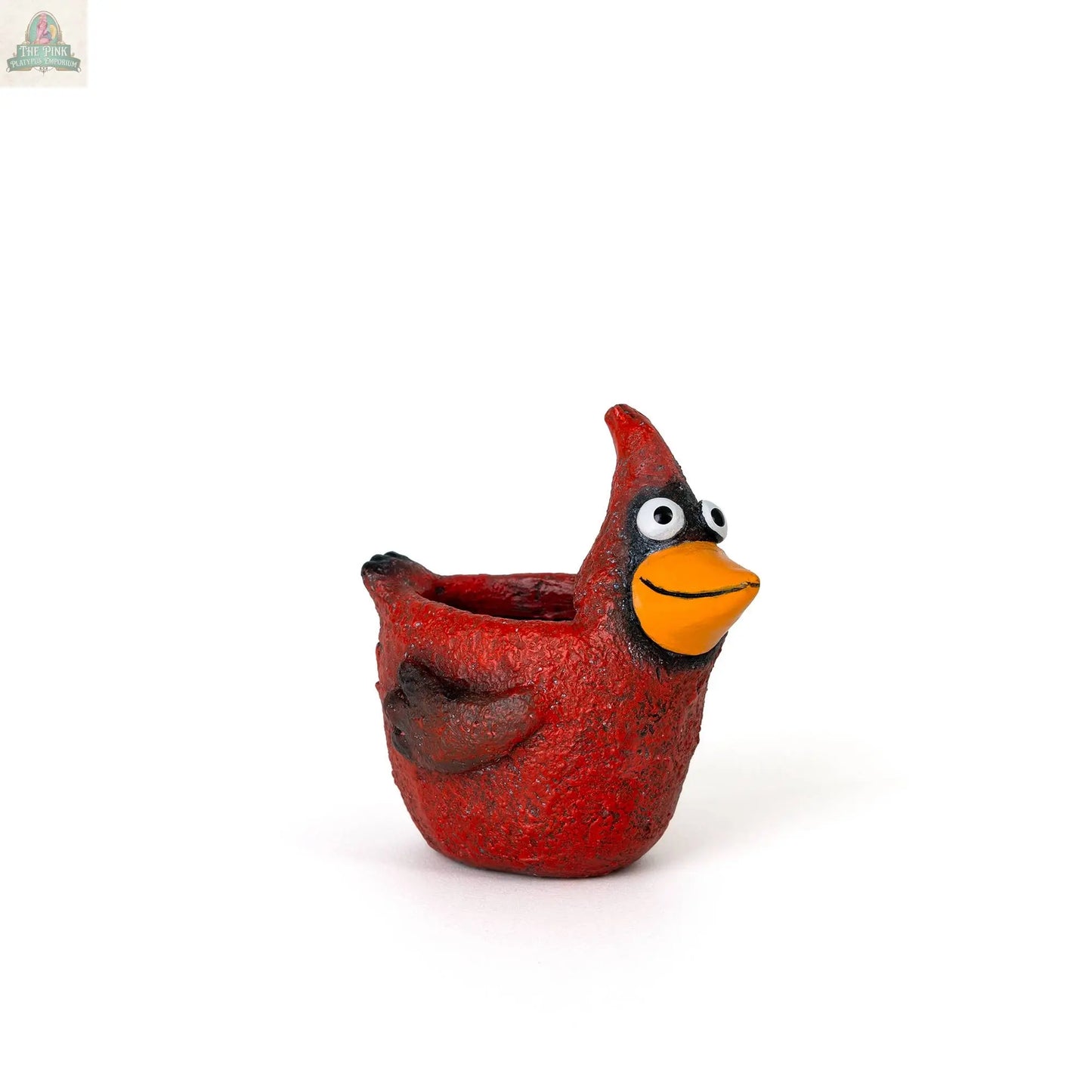 Baby Red Cardinal Blobhouse Planter - Ruby Pink Platypus Emporium