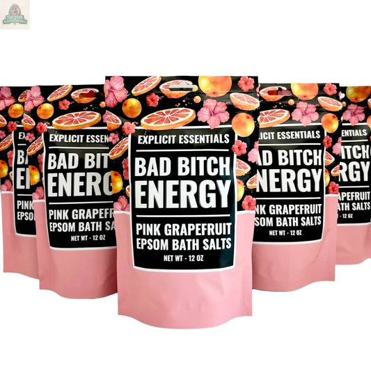 Bad Bitch Energy Bath Salts 12oz Bag Pink Platypus Emporium