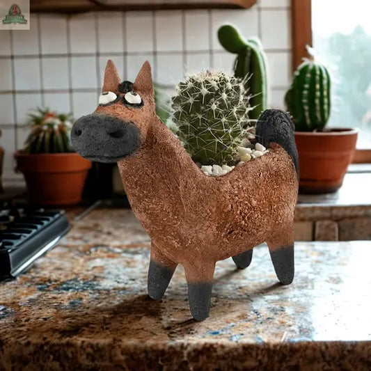 Big Red, The Bay Horse Planter Pink Platypus Emporium
