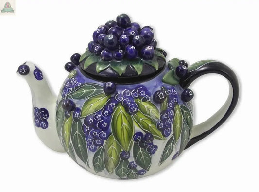 Blueberry Teapot Blue Sky Clayworks