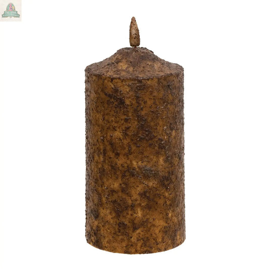 Burnt Mustard Flicker Flame Timer Cake Pillar, 6" The Hearthside Collection