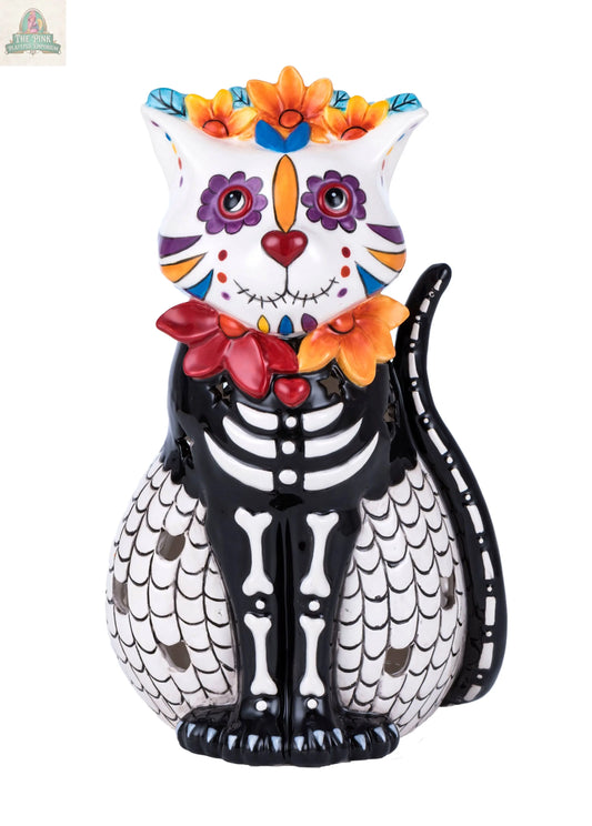 CAT SUGAR SKULLS CANDLE HOUSE Blue Sky Clayworks