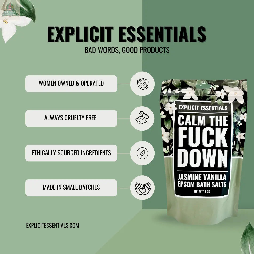 Calm The Fuck Down Bath Salts 12oz Bag Pink Platypus Emporium