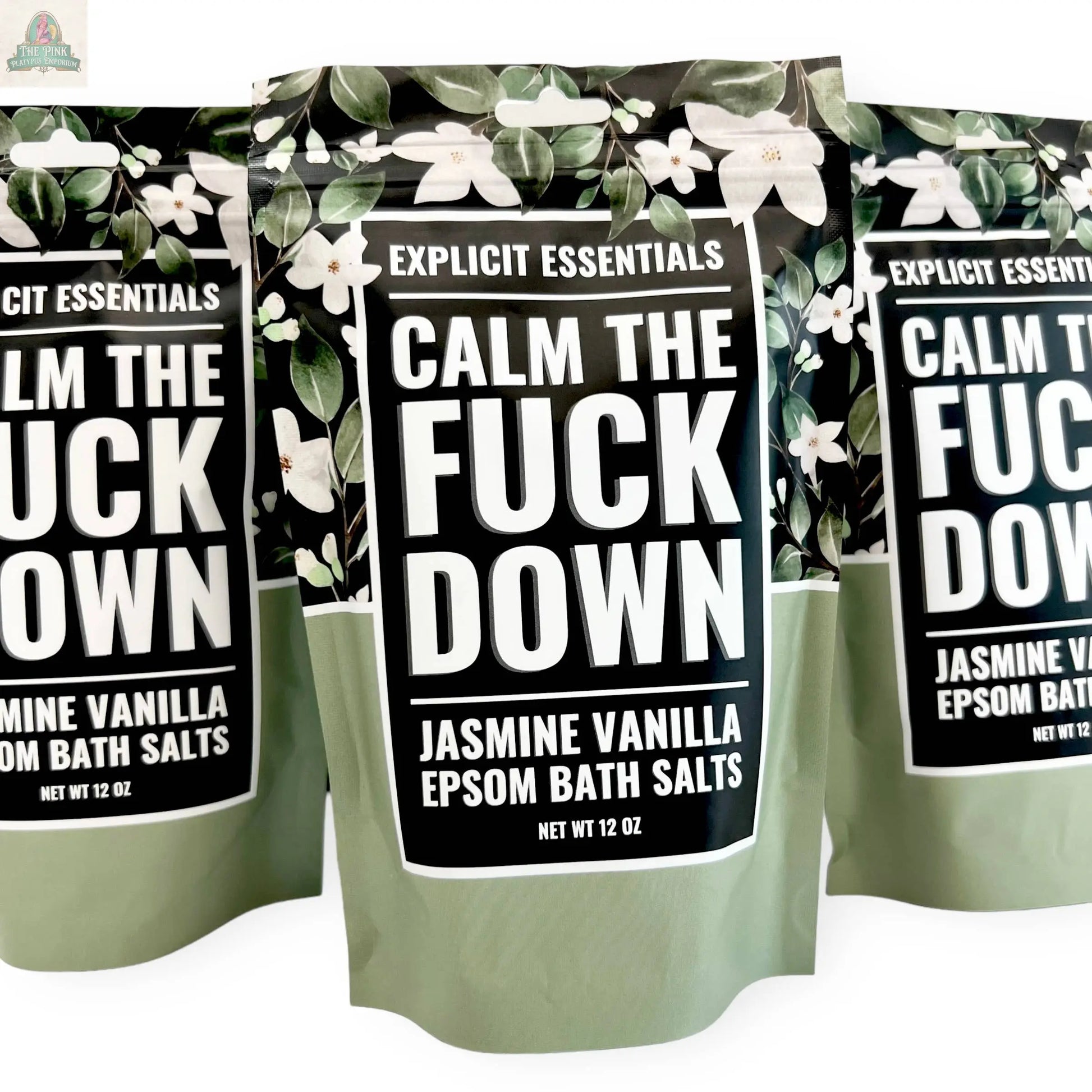 Calm The Fuck Down Bath Salts 12oz Bag Pink Platypus Emporium