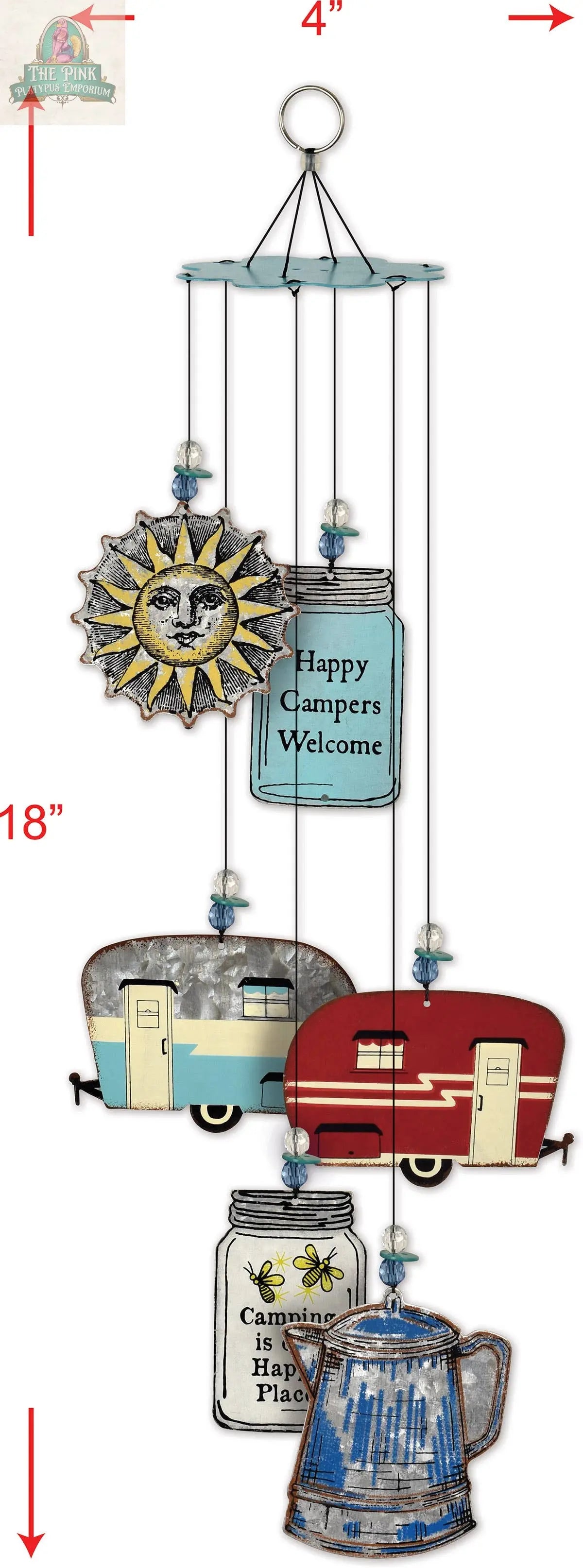 Camping and Jars Chime Pink Platypus Emporium