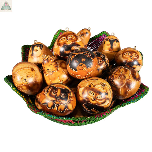 Cat Mini Mix - Gourd Ornament - Pet Friendly Tree Decor Lucuma Designs