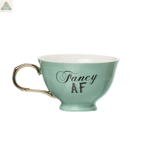 Ceramic 5.12" Multicolor Fancy AF Oversized Teacup Totalee Gift