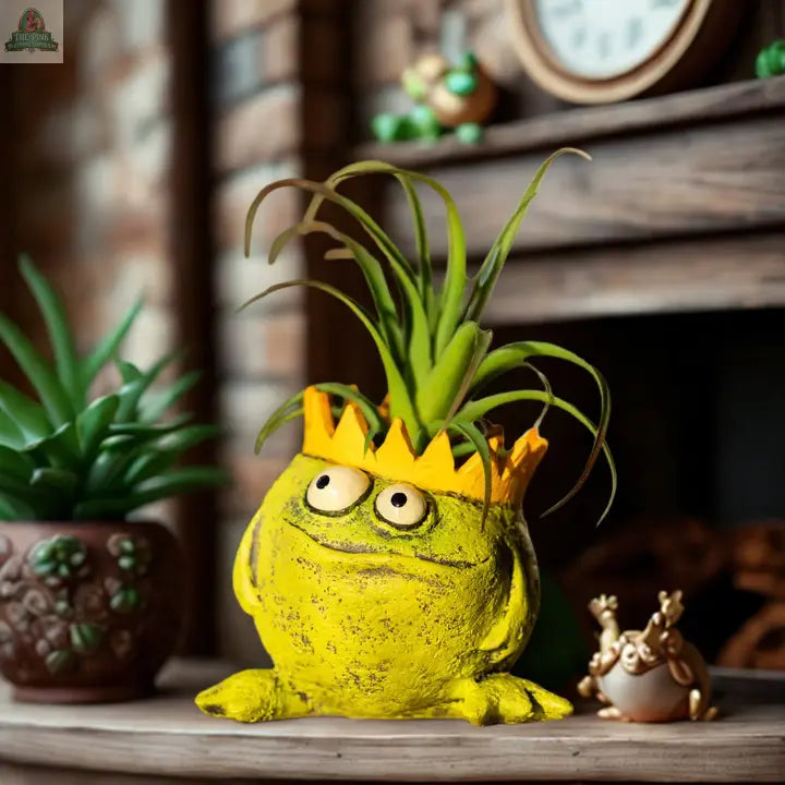 Charlie, The Frog King Blobhouse Planter - Pink Platypus Emporium planter