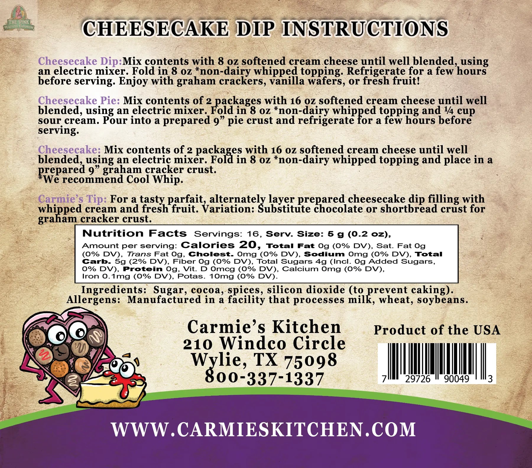 Chocolate Lovers Cheesecake Dip Carmie's Kitchen