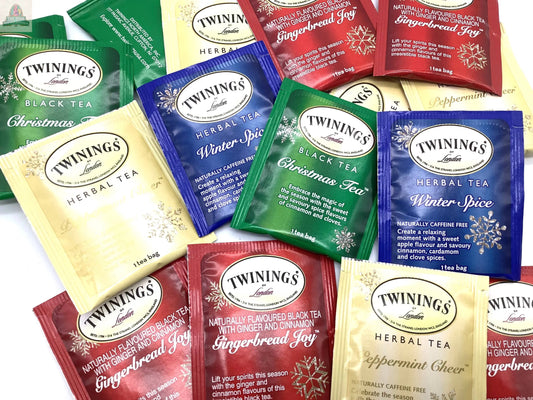 Christmas Tea. Variety Assortment Holiday Tea packets Pink Platypus Emporium