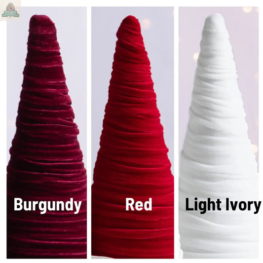Cones Velvet Set of 4, Best 25 Colors, Spring tabletop: Red Your Heart's Content