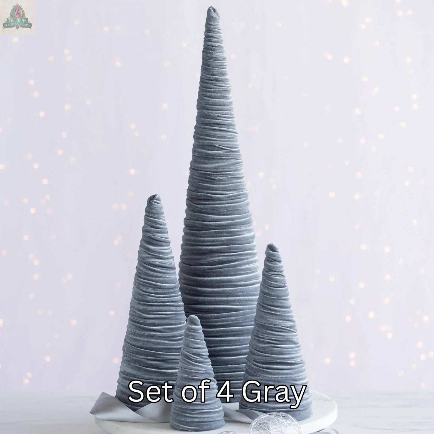 Cones Velvet Set of 4, Best 25 Colors, Spring tabletop: Red Your Heart's Content