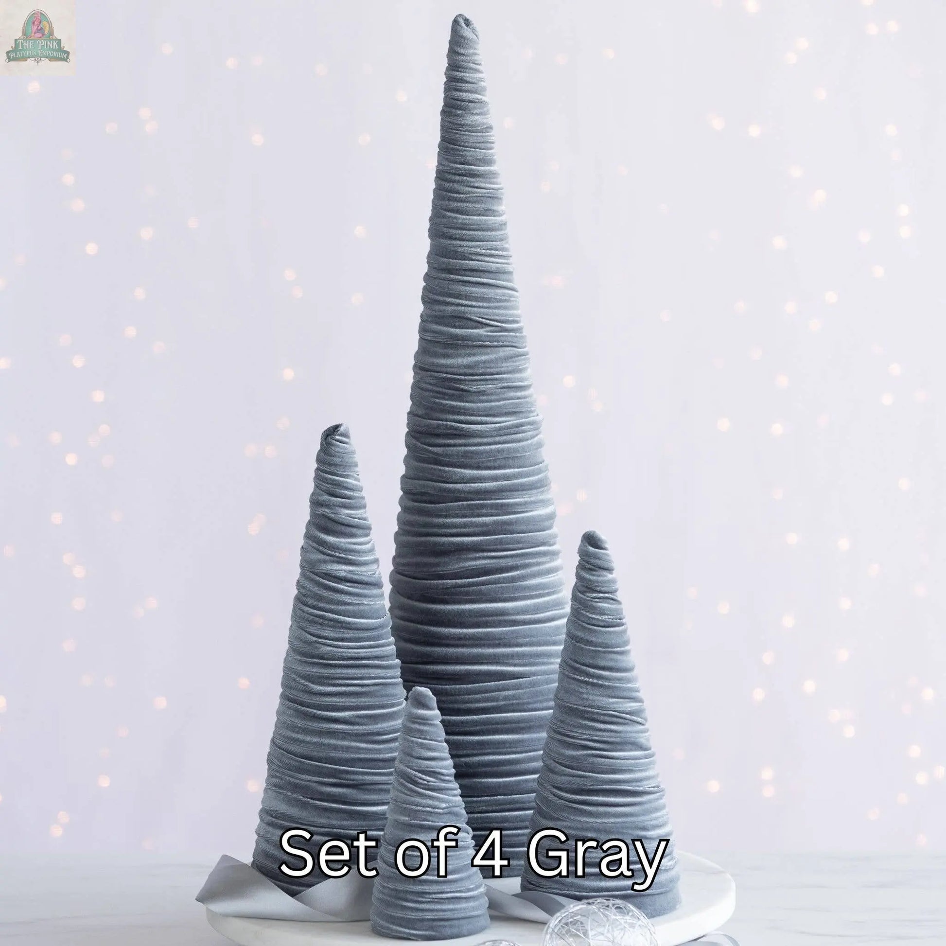 Cones Velvet Set of 4, Best 25 Colors, Spring tabletop: Red Your Heart's Content