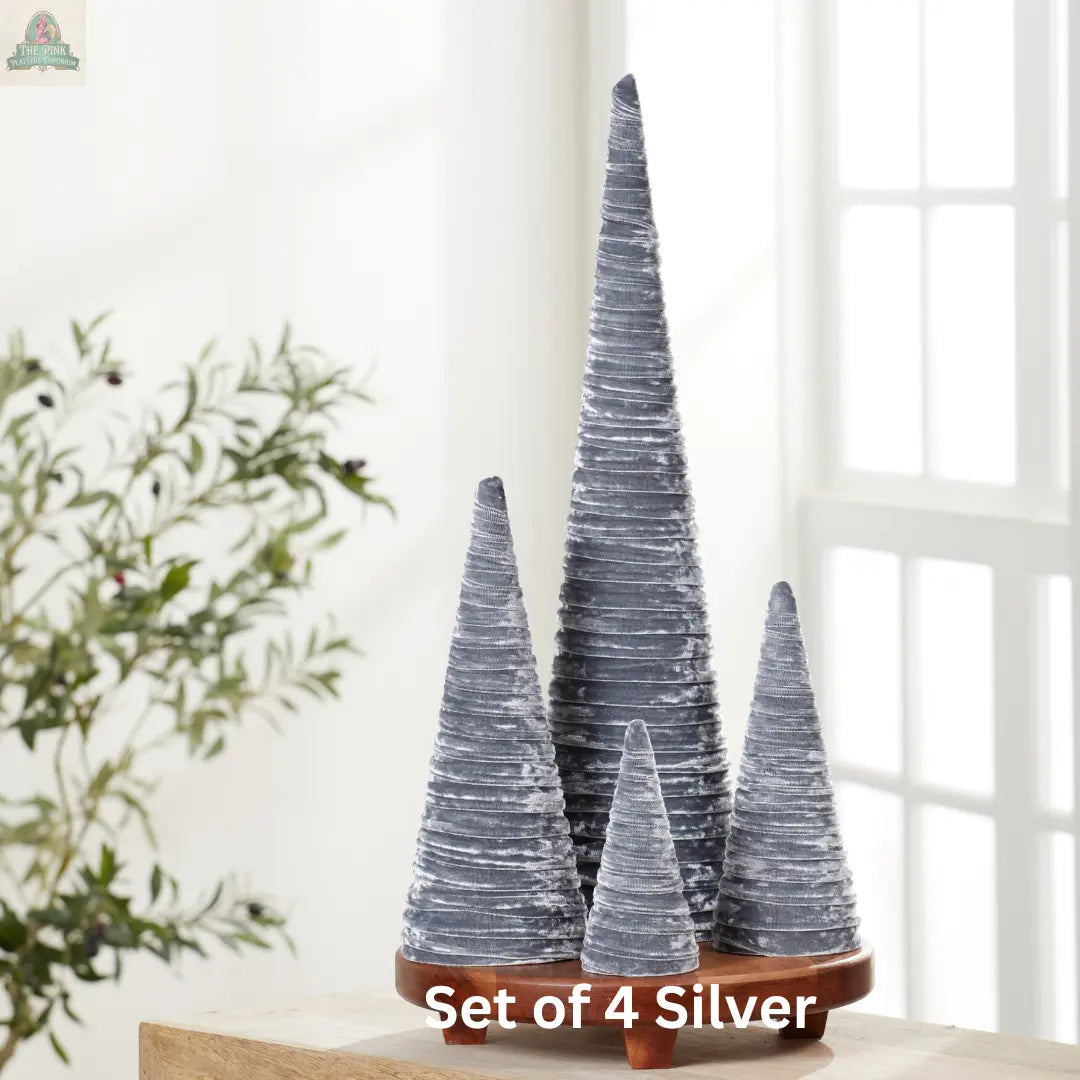 Cones Velvet Set of 4, Best 25 Colors, Spring tabletop: Red Your Heart's Content
