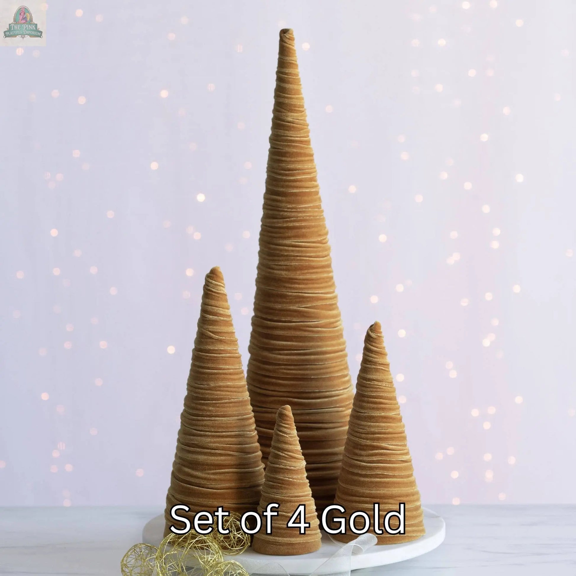 Cones Velvet Set of 4, Best 25 Colors, Spring tabletop: Red Your Heart's Content