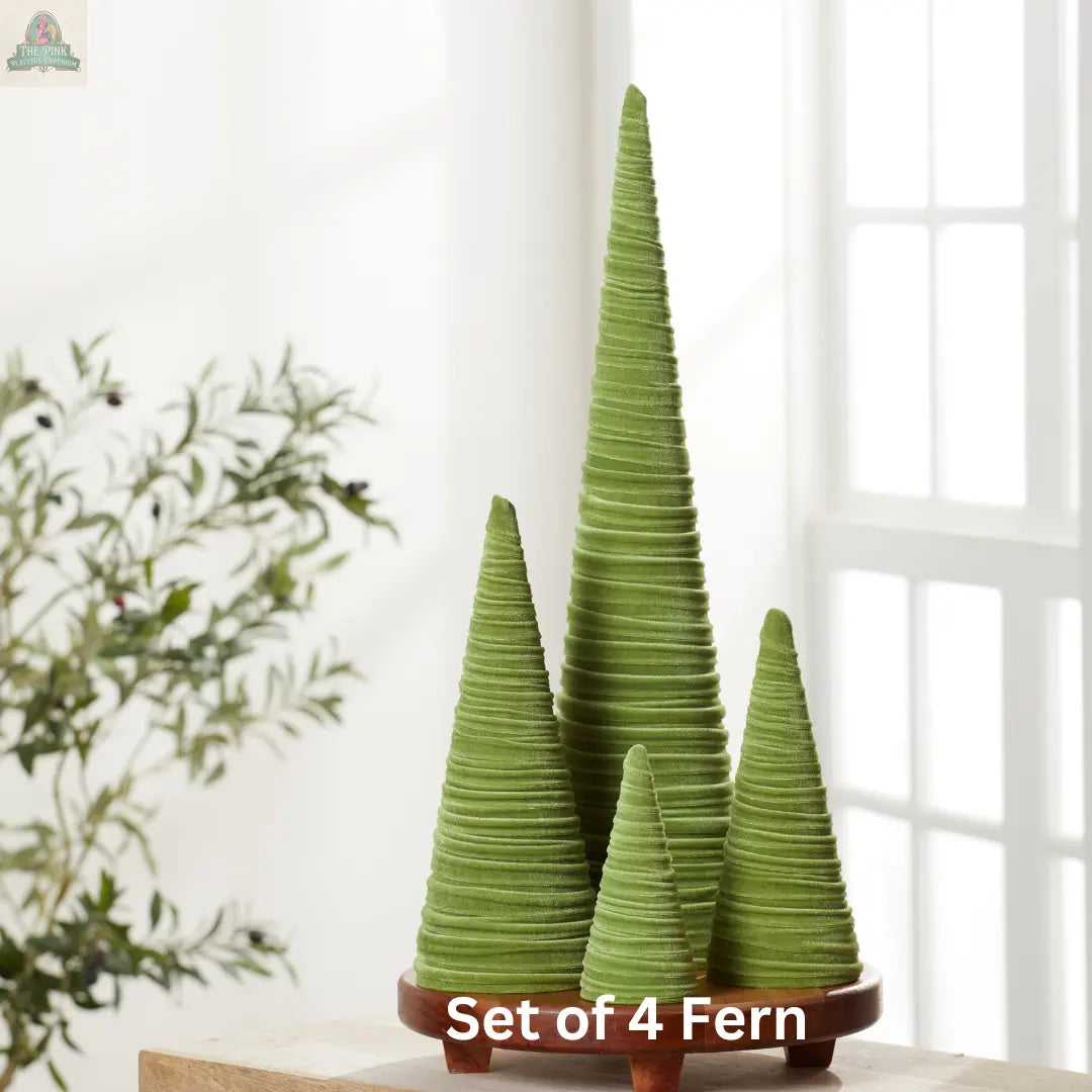 Cones Velvet Set of 4, Best 25 Colors, Spring tabletop: Red Your Heart's Content