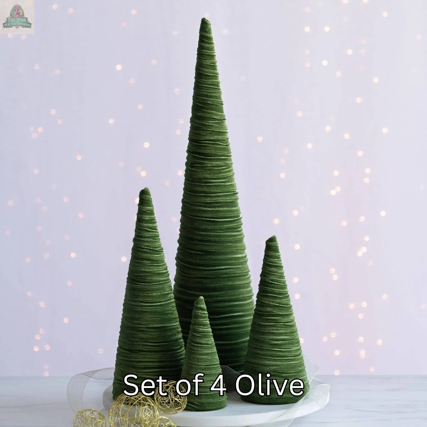 Cones Velvet Set of 4, Best 25 Colors, Spring tabletop: Red Your Heart's Content