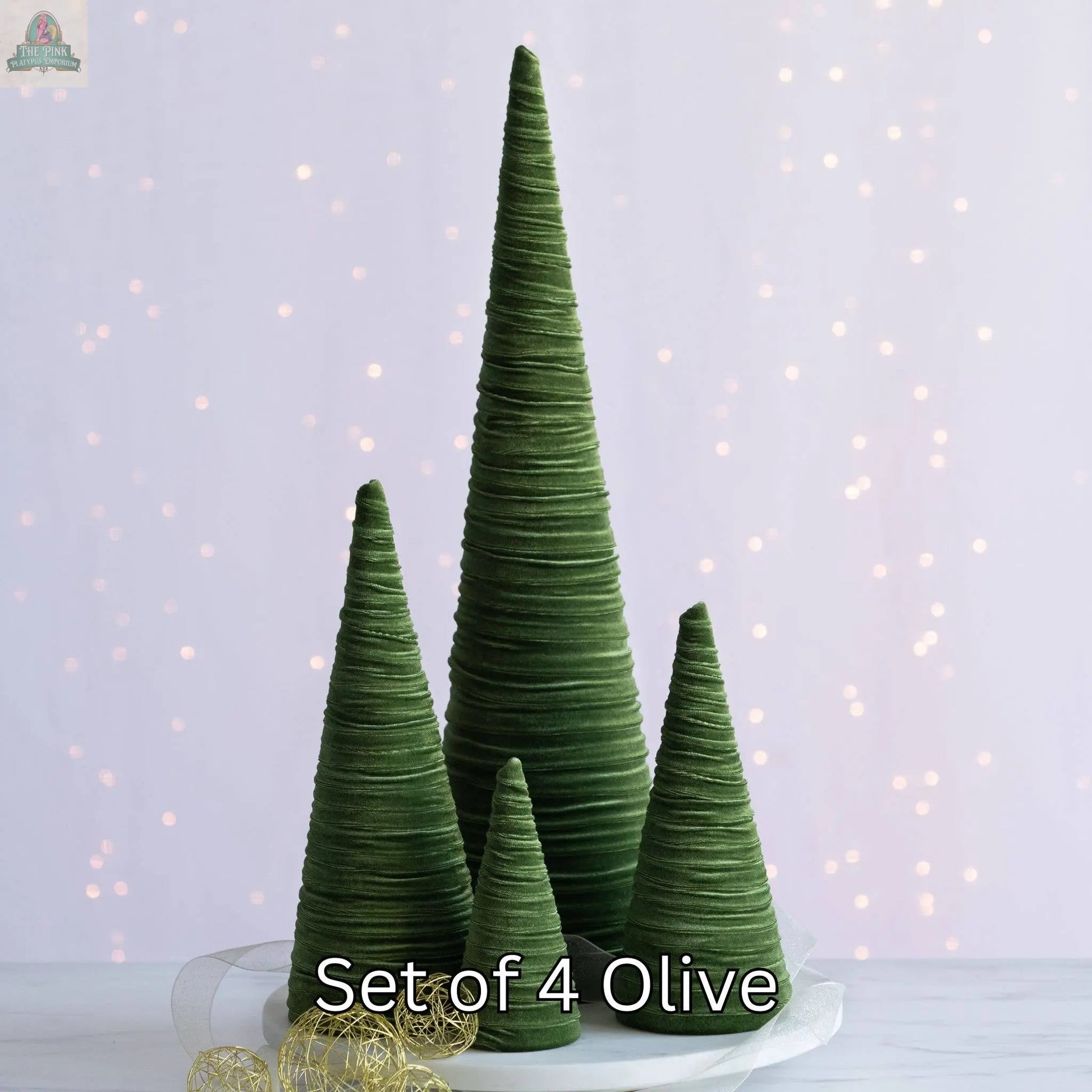 Cones Velvet Set of 4, Best 25 Colors, Spring tabletop: Red Your Heart's Content