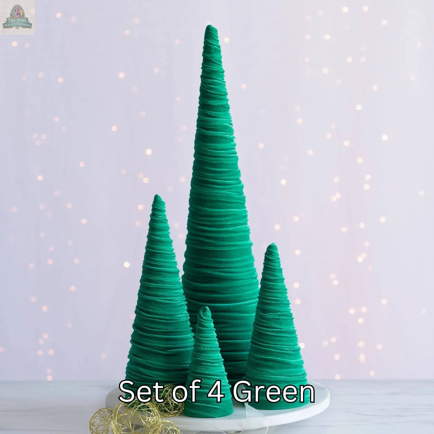 Cones Velvet Set of 4, Best 25 Colors, Spring tabletop: Red Your Heart's Content