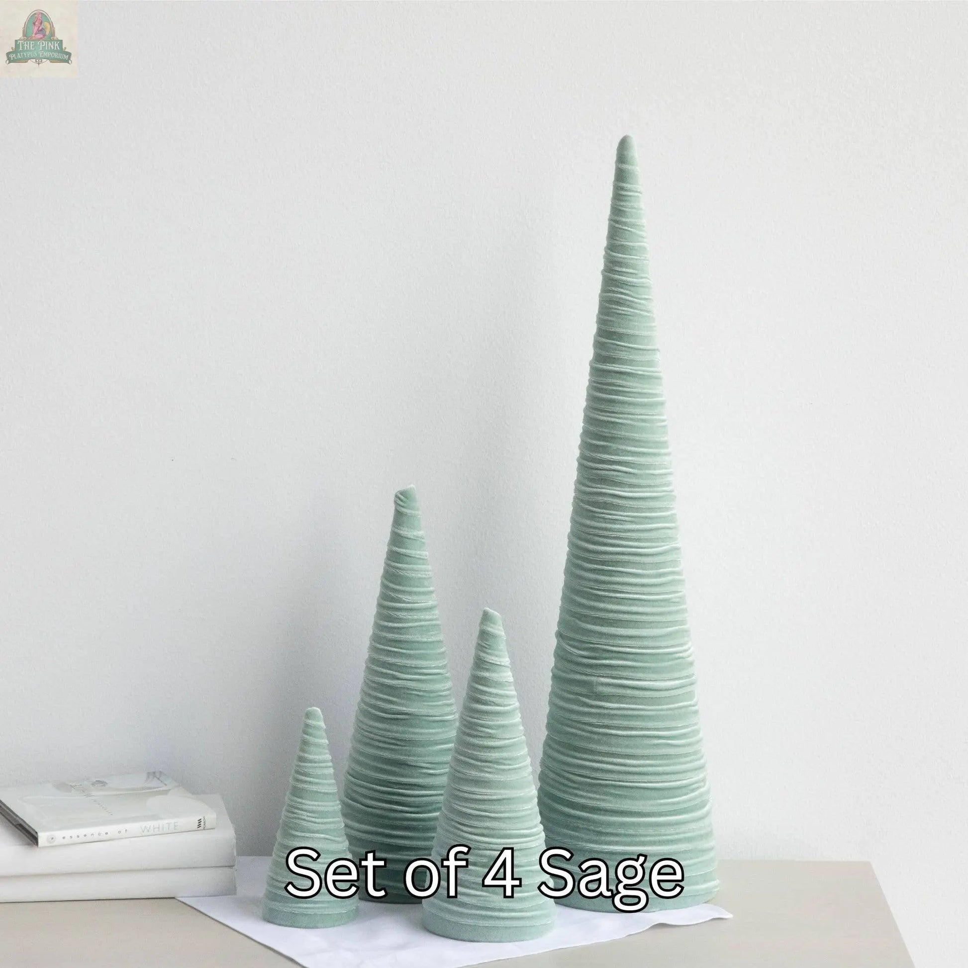 Cones Velvet Set of 4, Best 25 Colors, Spring tabletop: Red Your Heart's Content