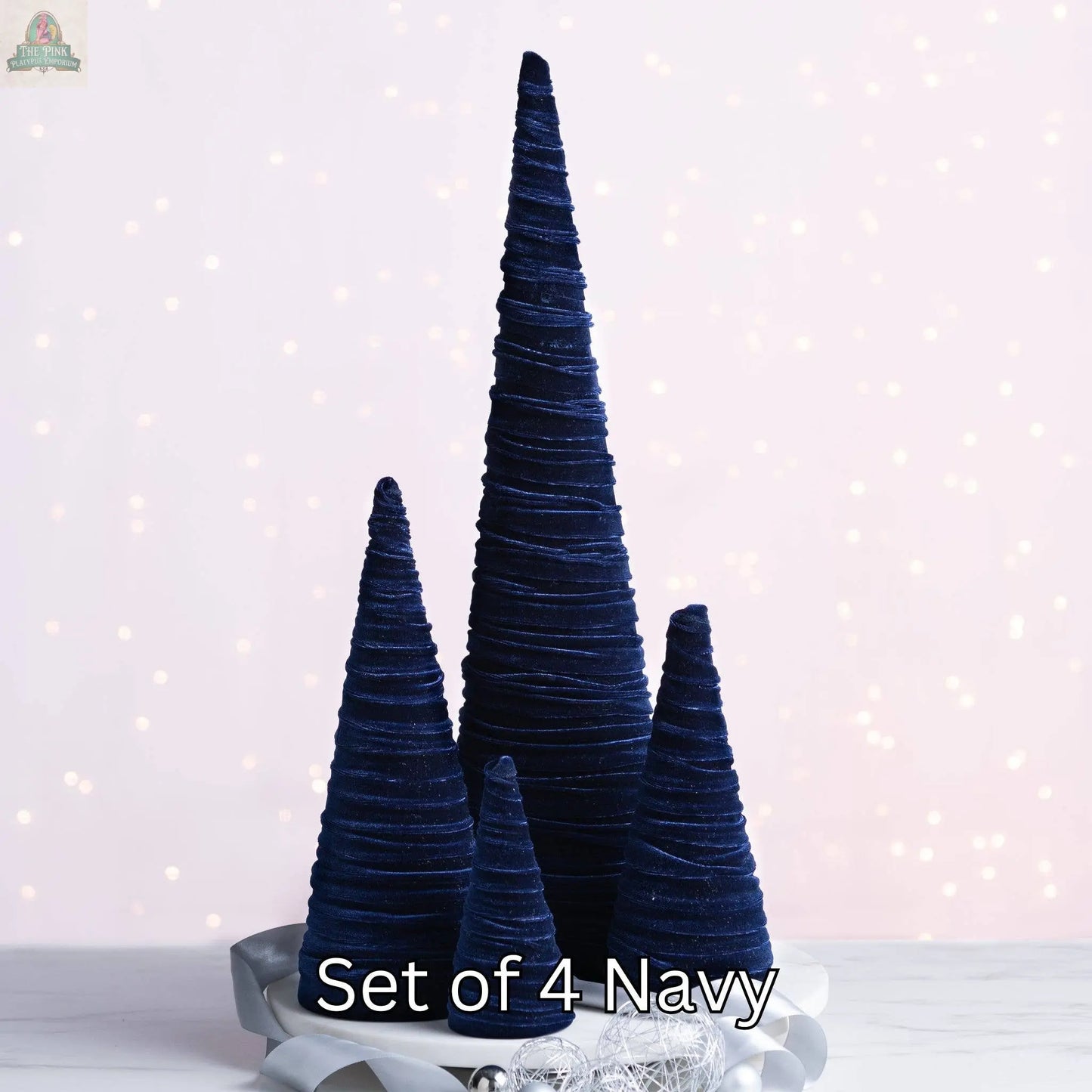 Cones Velvet Set of 4, Best 25 Colors, Spring tabletop: Red Your Heart's Content
