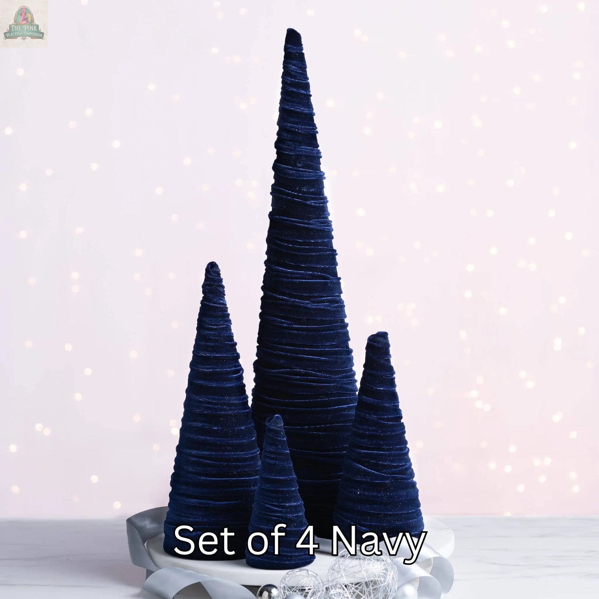 Cones Velvet Set of 4, Best 25 Colors, Spring tabletop: Red Your Heart's Content