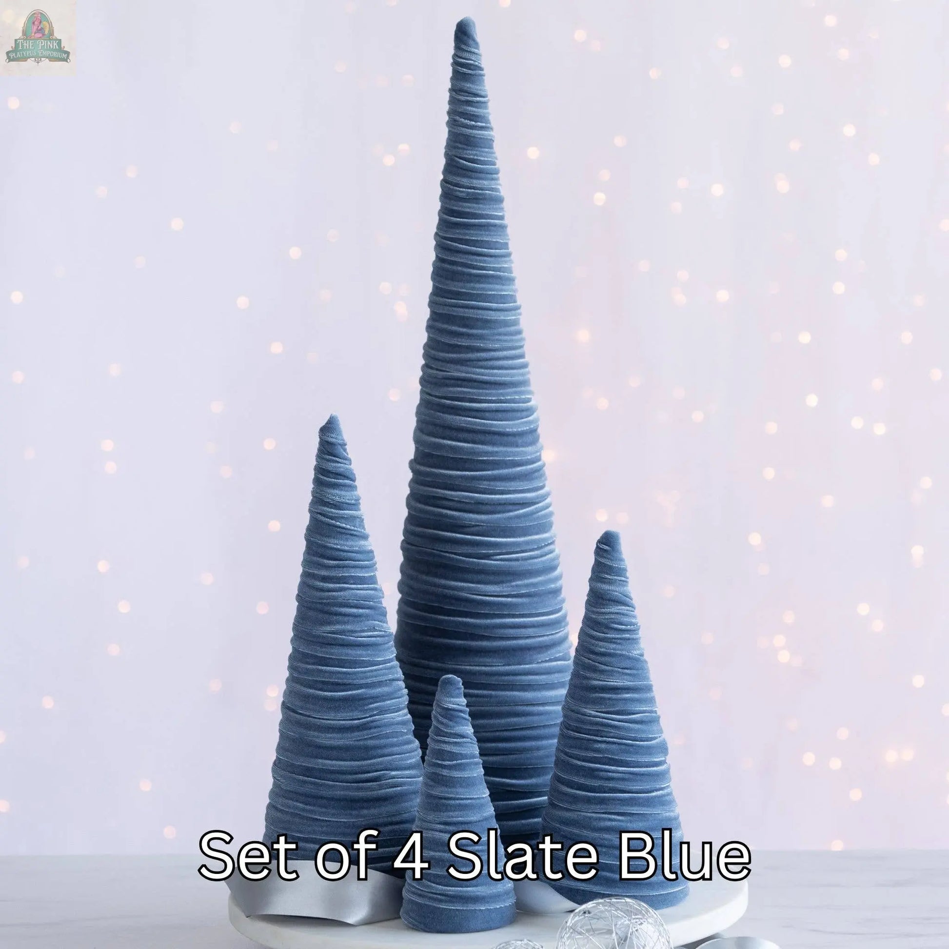 Cones Velvet Set of 4, Best 25 Colors, Spring tabletop: Red Your Heart's Content