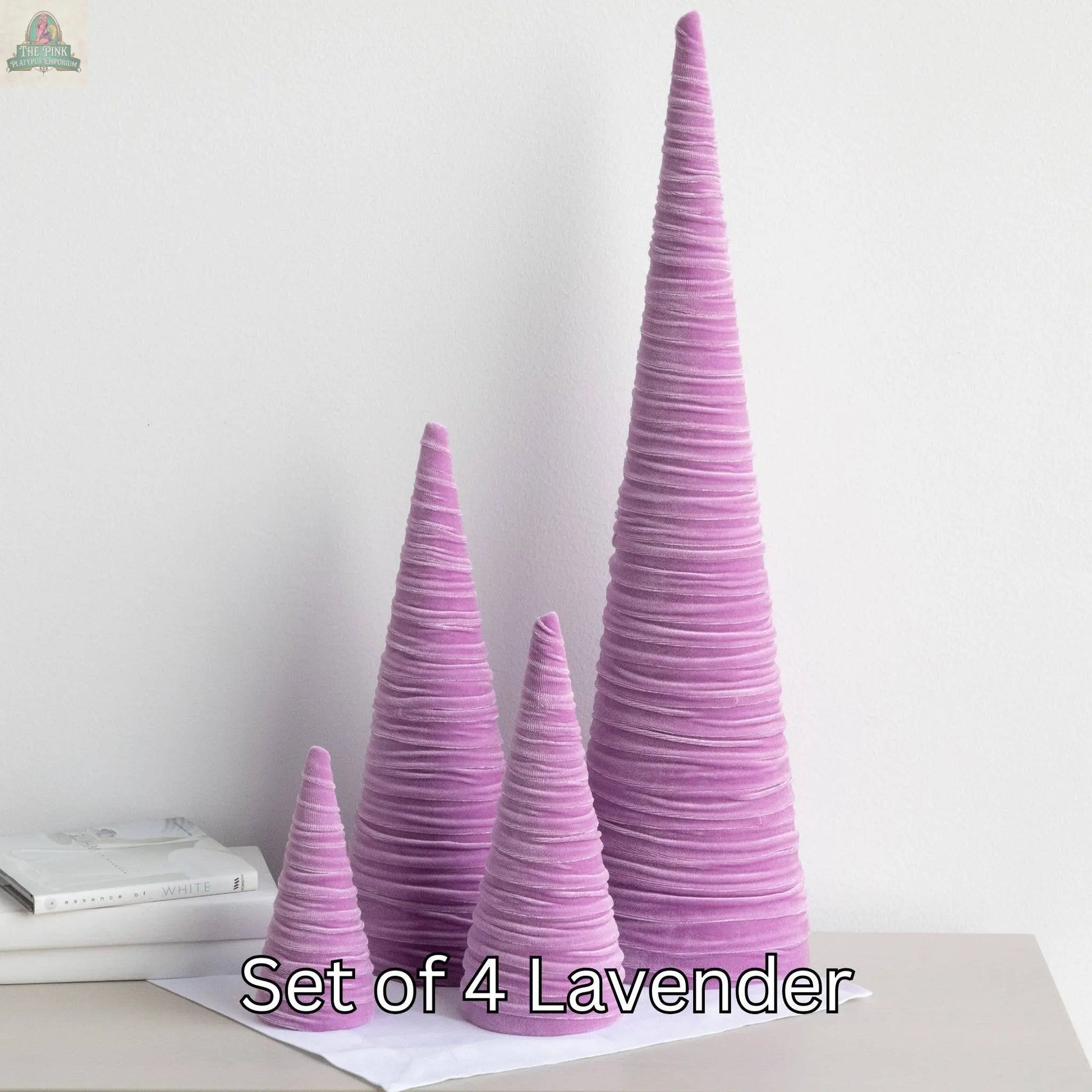 Cones Velvet Set of 4, Best 25 Colors, Spring tabletop: Red Your Heart's Content