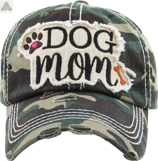 DOG MOM WASHED VINTAGE BALLCAP: CAM KBETHOS
