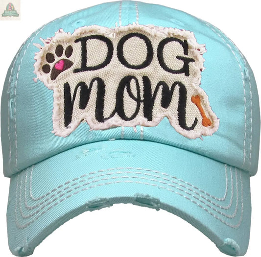 DOG MOM WASHED VINTAGE BALLCAP: DBL KBETHOS